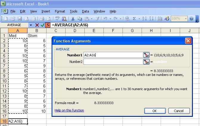 U prozoru Insert Function, u polje Or select a function izaberemo Statistical. U polju Select a function, imamo veliki broj statističkih funkcija, od kojij je potrebno da izaberemo AVERAGE.