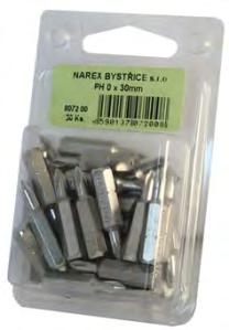 NAREX 807203 Philips Bit - PH3x30mm NAREX 807303 Pozidriv Bit - PZ3x30mm 10x1 Μύτες Κατσαβιδιού ΣΤΑΥΡΟΣ - PZ 30mm - 10τεμ.