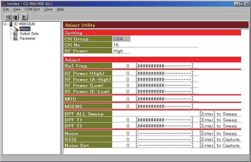 COMMON CONNECTION JIG cable Modified OPC-8 [SP MIC] cap OPC-478 to RS-3C port (RS-3C type) OPC-478UC (USB type) to USB port PC ADJUSTMENT SOFTWARE INSTALLATION q Quit all applications if Windows is