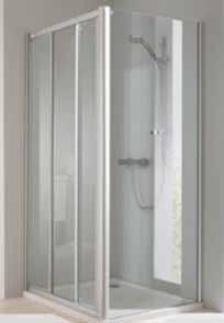 SPRCHOVÉ DVERE SDNL1 Šírka 100 cm, výška 200 cm, prevedenie chróm, 6 mm bezpečnostné sklo Nanoglass