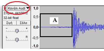 α.κάνουμε κλικ στο «Κανάλι Audio» (κόκκινος κύκλος της εικόνας).(εικόνα 9).