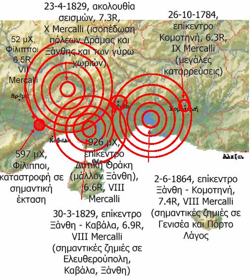 1956 9 Ιουλ. Αµοργός 7.5 53 1957 5 Απρ. Ρόδος 7. 18 1965 4 Απρ. Αρκαδία 6.1 18 1968 19 Φβρ. Αγ. Ευστράτιος 7.1 0 1978 0 Ιουν. Θσσαλονίκη 6.