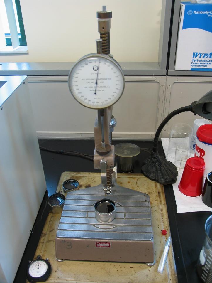 2,2 Άσφαλτος (φυσική και πετρελαϊκή) Penetration test The penetration test is the oldest asphalt test.