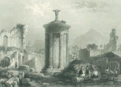 Tο Mνηµείο του Λυσικράτη (Aθήνα, Πλάκα) Χάρης Σακελλαρίου Ο θεός ιόνυσος ολλές φορές ο ιόνυσος άφηνε τη χαρούµενη συντροφιά του κι αποτραβιόταν σε κάποιαν απόµερη ερηµιά, για να καθίσει για λίγο και