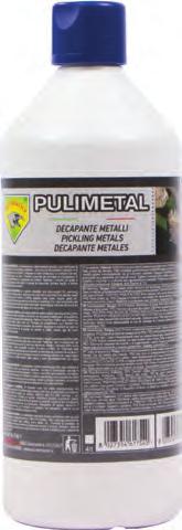 PULIMETAL PT Pulimetal é o desoxidante e desincrostante específico para eliminar a ferrugem superficial de todas as estruturas metálicas- remover a incrostação calcária e manchas ferruginosas dos