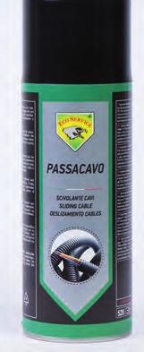 PASSACAVO PT Passa-Cabos é um lubrificante especial que facilita o deslizamento de cabos, canos e fios de instalações eléctricas, mesmo nos locais mais difíceis.
