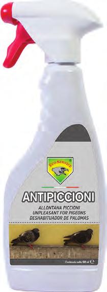ANTIPICCIONI PT Anti-Pombos: Produto específico para repelir os pombos dos parapeitos, das águas-furtadas, corrimãos e das áreas externas.