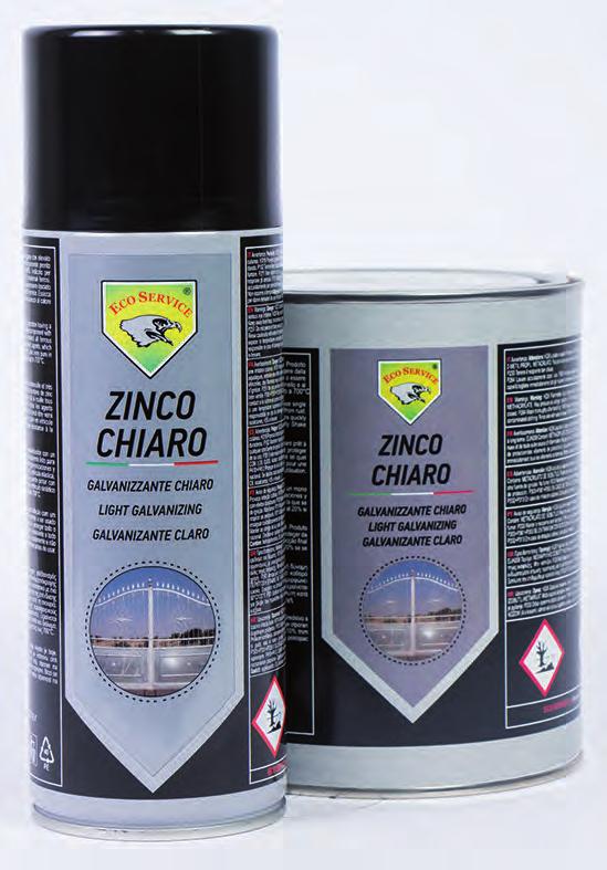 ZINCO CHIARO PT Zinco Claro é um protector anti-ferrugem com um elevado poder de cobertura de côr zinco claro. Produto monocomponente pronto a ser usado com um elevado teor de zinco puro em 98%.