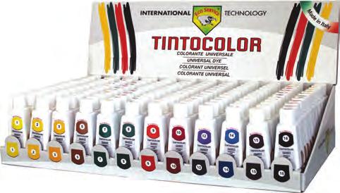 TINTOCOLOR PT Colorante universal para hidro-pinturas e esmaltes alquídicos. Pode-se obter uma gama ilimitada de tonalidades para a decoração da casa misturando apropriadamente as várias cores.