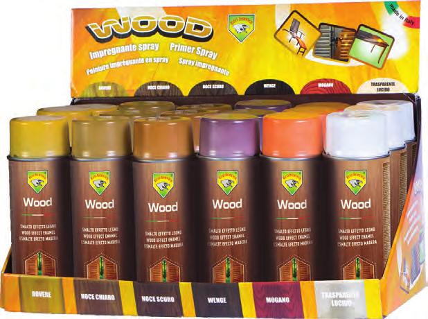 WOOD PT Tinta impregnante colorida específica para decoração e proteção de todas as superfícies e objetos de madeira.