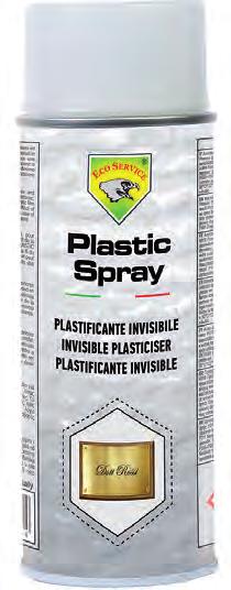 PLASTIC SPRAY PT Plastic Spray: Verniz plastificante, elástico e invisível para exteriores e interiores.