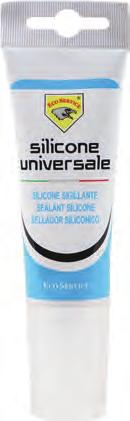 TUBETTO SILICONE UNIVERSALE PT Silicone Universal: Silicone selante universal, monocomponente de cura acética, elástico e impermeável.