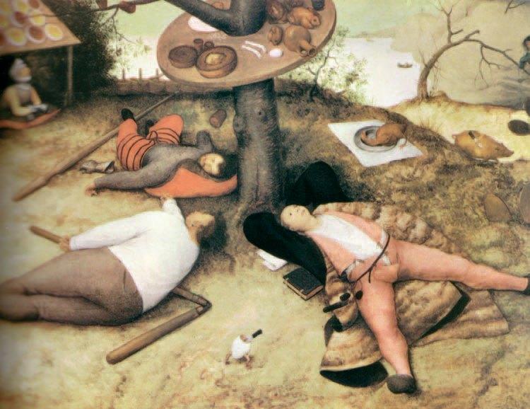 Ενότητα 13 Πέτερ Μπρέχελ ο Πρεσβύτερος, Η Γη της αφθονίας (1567).