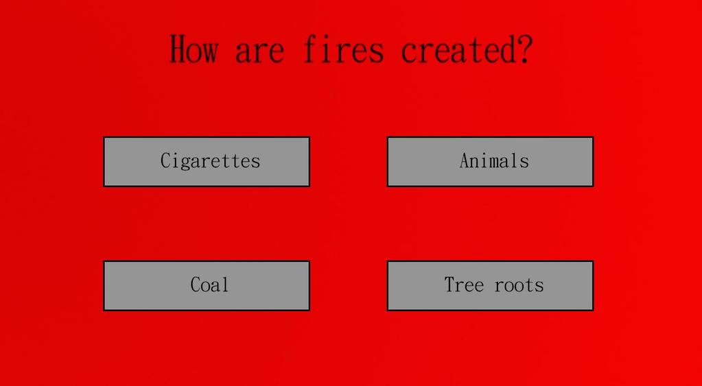 Στο τέλος του mini game εμφανίζεται ένα σετ ερωτήσεων σχετικές με το περιβάλλον. Μια από αυτές φαίνεται πιο κάτω: 5.