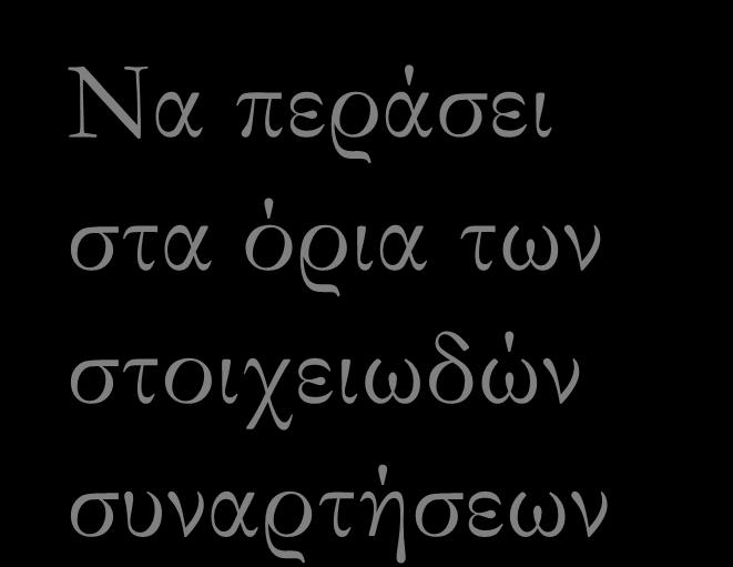 Να περάσει στα όρια των στοιχειωδών συναρτήσεων lim x e x e 0 R lim εμx x εμ * R Ν.