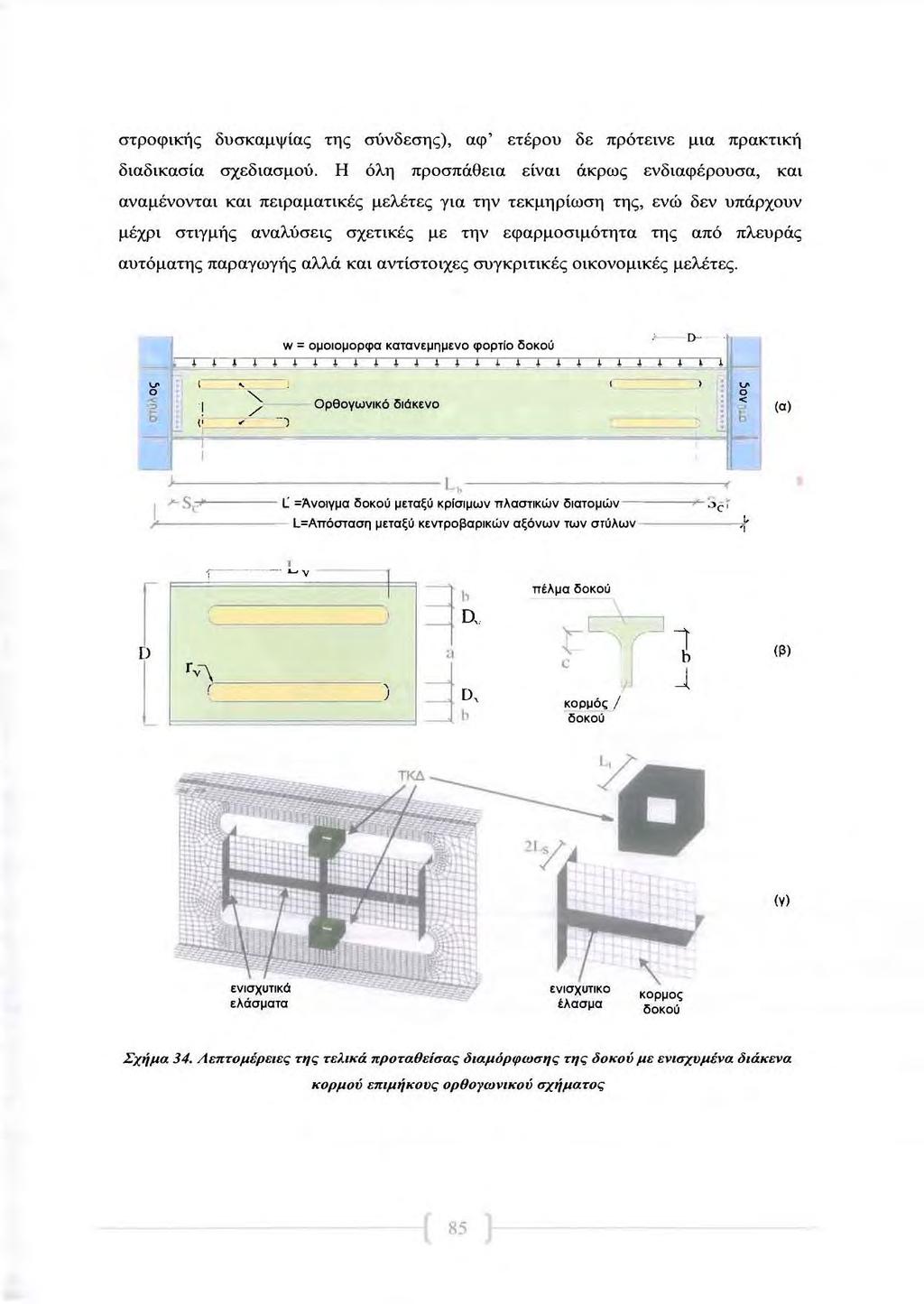 στροφικής δυσκαμψίας της σύνδεσης), αφ' ετέρου δε πρότεινε μια πρακτική διαδικασία σχεδιασμού.