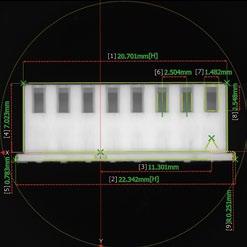 Dvojité telecentrické šošovky Zorné pole Priemer 100 L200 mm 25 L125 mm Minimálna zobrazovacia jednotka 0,1 μm Presnosť opakovania Bez pohybu plochy ±1 μm ±0,5 μm S pohybom plochy