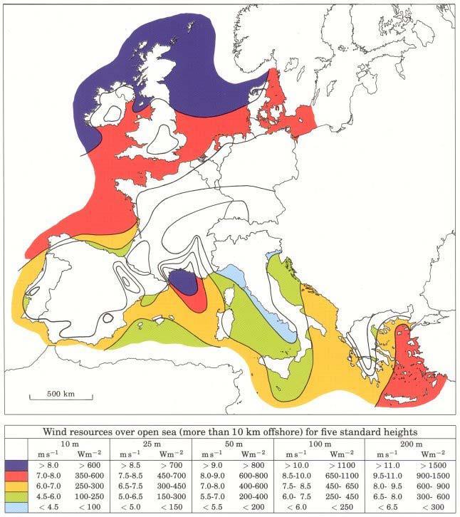 Σχιμα 2.6: Ρόροι αζρα πζρα από τθν ανοικτι κάλαςςα για πζντε τυποποιθμζνα φψθ Από τουσ χάρτεσ παρατθροφμε(ρίνακασ 2.4, 2.