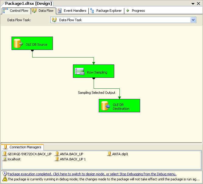 5 Επεξεργασία στο περιβάλλον του SQL Server 2005 Όπως αναφέρθηκε και νωρίτερα τα αρχικά δεδομένα υπήρχαν σε αρχεία πινάκων μορφής csv.