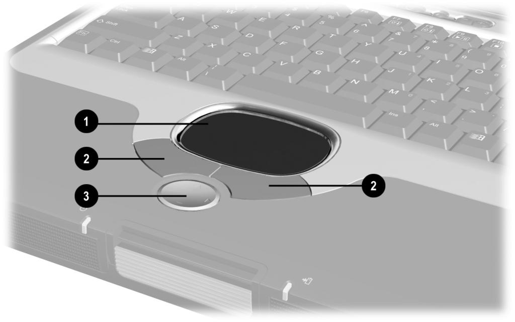 ÅîáñôÞìáôá õëéêïý ÅîáñôÞìáôá óõóêåõþò äåßêôç ÌïíôÝëá ìå TouchPad ÅîáñôÞìáôá óõóêåõþò äåßêôç: ÌïíôÝëá ìå TouchPad 1 TouchPad Ìåôáêéíåß ôïí äåßêôç êáé åðéëýãåé Þ åíåñãïðïéåß óôïé åßá óôçí ïèüíç.