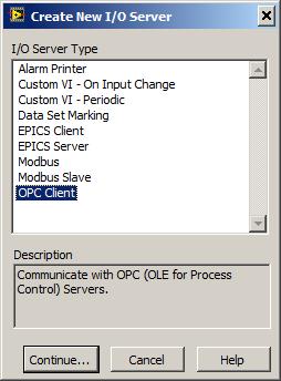 Στο παράθυρο που εμφανίζεται, επιλέγεται το OPC Client. Εικόνα 6.