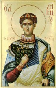 Thursday Services for Saint Demetrios Matins and Divine Liturgy - 9:00 am On the 26h October we commemorate St Demetrios.