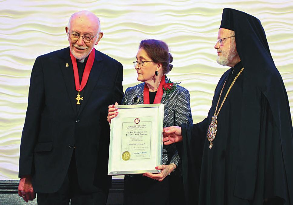 acknowledged the service to the Church of some in addition to the official awardees for their support of metropolis ministries. Noting that the day also was the occasion of the feast days of St.