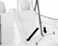 Για την τρίτη σειρά καθισμάτων χρησιμοποιείτε πάντοτε τις ζώνες ασφαλείας 1 και βρίσκονται πιο πίσω στο πίσω μέρος της καμπίνας επιβατών.