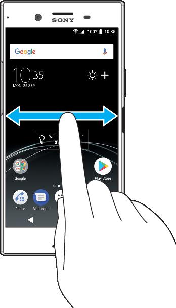 1 Καλωσορίσατε στο widget Xperia Πατήστε για να ανοίξετε το widget και να επιλέξετε μια εργασία, όπως είναι