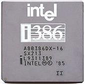1 st 32-bit CPU: Intel 32bit 80386 CPU (1986-2007) Η Intel ήταν η εταιρία που δημιούργησε τις προδιαγραφές 32-bit επεξεργαστών το 1985 (i386, x86, ΙΑ-32).