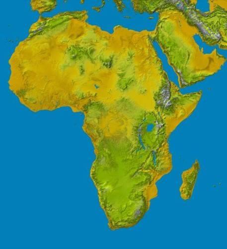 Η Αφρική είναι ένα τεράστιο οροπέδιο με αρκετούς ορεινούς όγκους.
