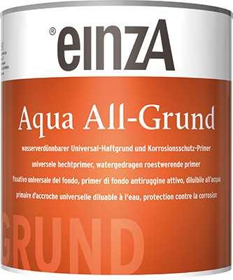 Το einza Aqua All-Grund είναι άοσµο, εύκολο στην χρήση, και ταχυστεγνωτο. Υδατοδιαλυτο, αντισκωριακο αστάρι, µε πρόσφυση σε όλα τα υποστρώµατα.