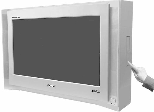 Advanced Digital 100Hz Plus p - + s MONO L/G/S/I R/D/D/D Funzionamento Descrizione dei tasti del televisore Premere lo sportello laterale come mostrato. Appare il pannello di controllo.