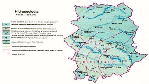 4.1.1.3. Starea apelor de suprafata Figura 4.1. Hidrogeologia Principala sursa de poluare o constituie activitatea industriala in urma careia, datorita in special deficientelor de functionare a