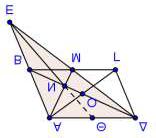 Έστω ορθογώνιο με >, τέτοιο ώστε οι διαγώνιοί του να σχηματίζουν γωνία 60. πό το φέρνουμε. Να αποδείξετε ότι: ) Το είναι το μέσο του Ο, όπου Ο είναι το κέντρο του ορθογωνίου. ) = 4.
