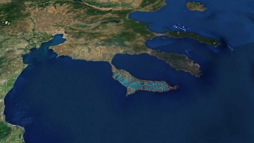 3. ΠΕΡΙΟΧΗ ΕΡΕΥΝΑΣ Η έρευνα μας πραγματοποιήθηκε στη Χερσόνησο της Κασσάνδρας, του Νομού Χαλκιδικής. Η Χερσόνησος της Κασσάνδρας έχει τριγωνικό σχήμα και περιβρέχεται από θάλασσα.
