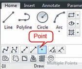 - براي تغيير شكل نقطه و اندازه آن از منوي Format گزينه Point Style را انتخاب كرده و از پنچره ايجاد شده شكل و اندازه نقطه را معرفي مي نماييم.