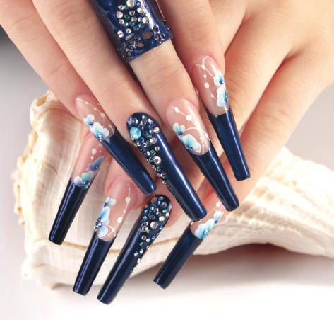 NAIL STAR & SWAROVSKI STRASS SS3 Ø cobalt topaz emerald Light siam light topaz padparadcha purple velvet light rose sapphire SS5 Ø 2 mm siam 100τμχ. 5.