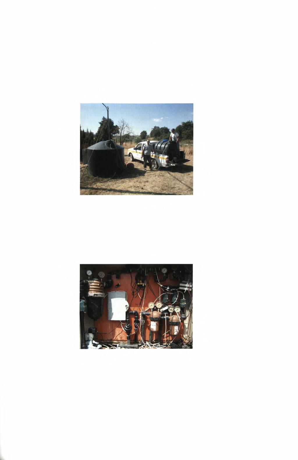 -77- Η πλήρωση της δεξαμενής γινόταν από παρακείμενη γεώτρηση (αντλία μέσης παροχής 60-80 rrrvh με άξονα και σωλήνα 3").