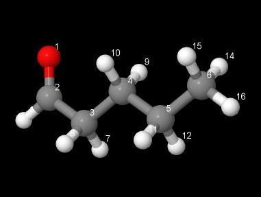 58. Πεντανάλη (Pentanal, 5 H O) Ακολουθούμε την ίδια διαδικασία όπως με τις προηγούμενες ενώσεις για το μόριο Πεντανάλη (Pentanal).
