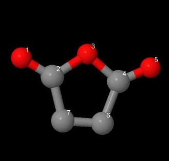 3.5 Μηλεϊνικός ανυδρίτης (Maleic-anhydride, H O 3 ) Θα ακολουθήσουμε την ίδια διαδικασία όπως στη Κουμαρίνη για το μόριο Μηλεϊνικός ανυδρίτης (Maleic-anhydride).