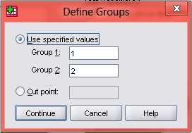 ثم الضغط على DEFINE GROUPS فيظهر الشكل