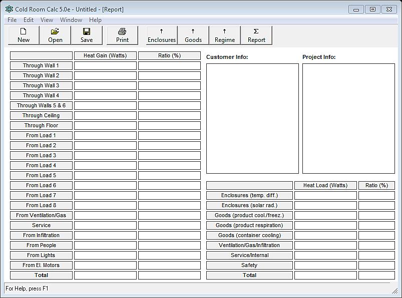 6- برنامج التبريد Refrigeration ويحتوي على ثالثة برامج هي: أ- برنامج حسابات سوائل التبريد Refrigerant calculator يقوم هذا البرنامج بحساب خواص سائل التبريد في الحالة السائلة ازرار هي:, options, about