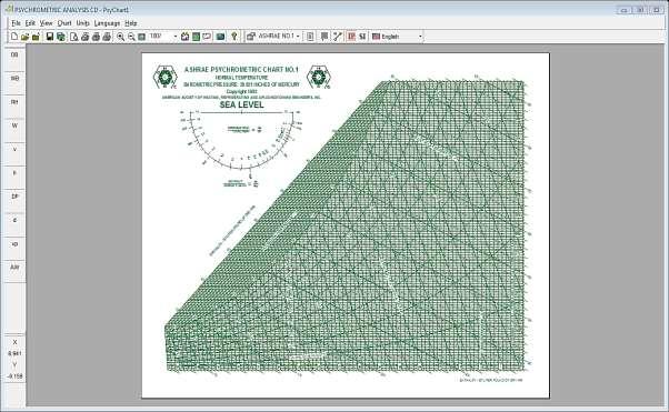 -6 برنامج ASHRAE وهو برنامج يقوم بحساب خصائص الهواء المستعمل للتبريد او التجفيف او غيره ويقوم برسم المخطط المصردي بشكل دقيق جدا.