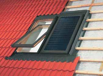 VELUX solarni kolektor Kot vodilni pri strešnih oknih in z razmišljanjem o izgledu objekta obravnavamo streho kot arhitekturni del, ki ponuja tudi možnosti zbiranja sončne energije.