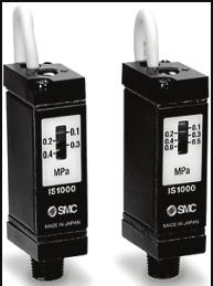 .3 Pa ISG/.5.7 Pa ISG3/3. Pa ISG9/9 kpa Tensiune: 4 VDC; 55 VAC Repetabilitate: ± 3% F.S. Variante cu indicator luminos ( bar) TRADUCTOARE DE DEBIT Contacte N.
