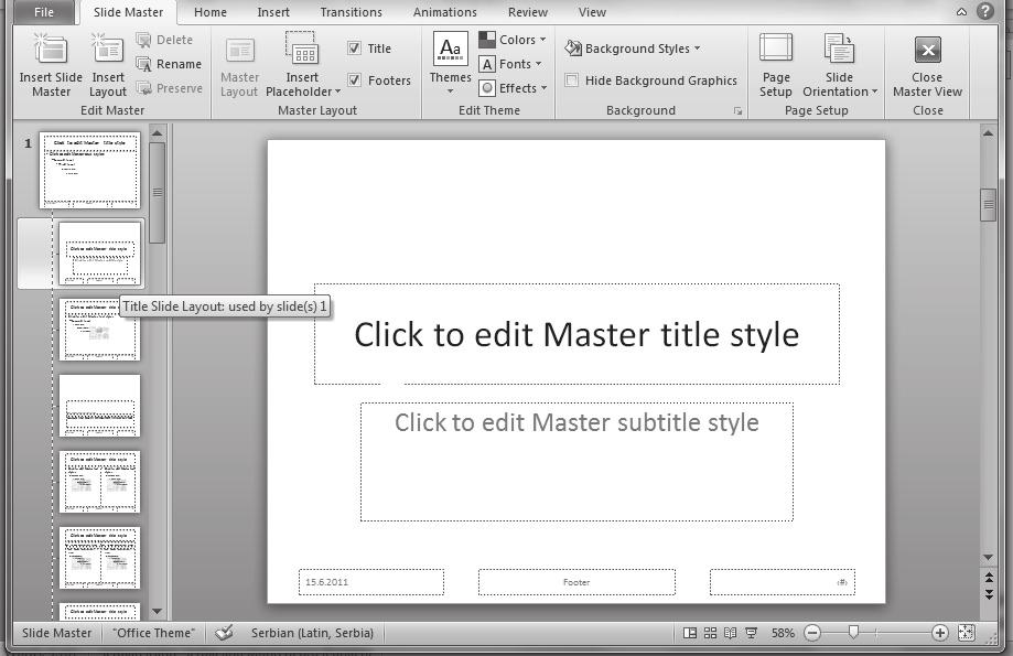 Aplikativni softver 159 Prezentacije PowerPoint Slika 20.