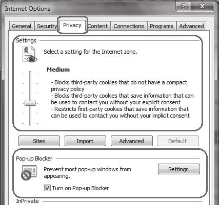 Aplikativni softver 208 Internet servisi informaciju o vašim unosima i izborima koje ste napravili na pose enoj stranici) pomeranjem kliza a na položaj koji vam odgovara (slika 6). Slika 6.