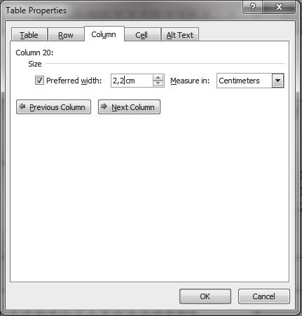 Aplikativni softver 21 Obrada teksta Word Program omogu ava i objedinjavanje (Merge) i deobu elija (Split), koje se vrši opcijama Layout/Merge Cells i Split Cells.