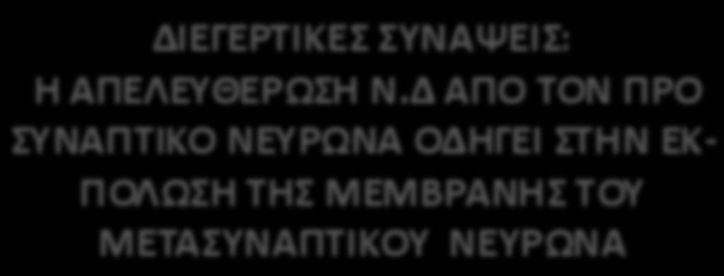 ΑΝΑΣΤΑΛΤΙΚΕΣ και ΔΙΕΓΕΡΤΙΚΕΣ ΣΥΝΑΨΕΙΣ ΔΙΕΓΕΡΤΙΚΕΣ ΣΥΝΑΨΕΙΣ: Η ΑΠΕΛΕΥΘΕΡΩΣΗ Ν.